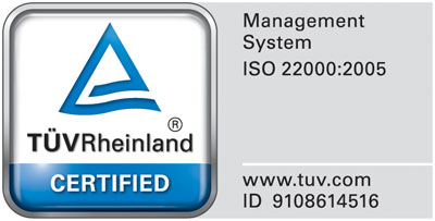 JELU Zertifikat TÜV Rheinland ISO 22000