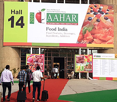 Aahar 2017 - internationale Fachmesse für Lebensmittel-Verarbeitung und das Gaststättengewerbe in Indien
